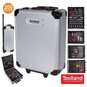 Mala Ferramentas Profissional 260 Peças TOOLLAND - (HSET260)