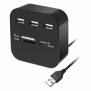 Hub USB-A P/ 3x USB-A 4x Cartões SD - (HUB-USBA-01)