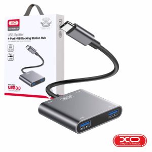 Hub USB-C P/ 4 USB-A 3.0 XO - (HUB012B)