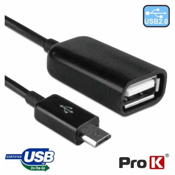 Cabo Adaptador USB-A 2.0 Fêmea / Micro USB-B Macho Otg - (INF-OTGUSB5PIN01)