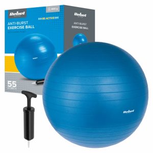 Bola de Ginástica Ø55cm Azul C/ Bomba REBEL - (INVGB915)