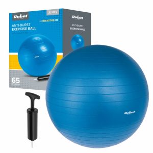 Bola de Ginástica Ø65cm Azul C/ Bomba REBEL - (INVGB917)