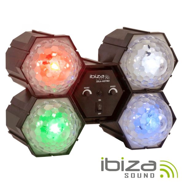 Projetor Luz C/ 4 Módulos LED RGBW Mic IBIZA - (JDL4-ASTRO)