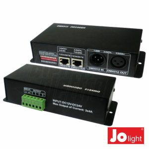 Controlador DMX P/ Fitas LED 3 Canais 12a Jolight - (JO-CONTR-410)