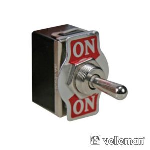 Comutador Unipolar De Alavanca On-On 10a / 250v VELLEMAN - (JS-510BLC)