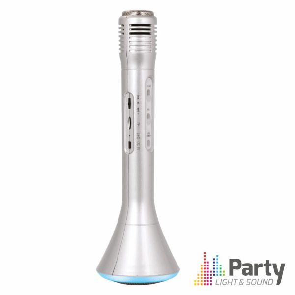 Microfone C/ Coluna 5W Bluetooth SD Bateria PARTY - (KAMIC-VC-SI)