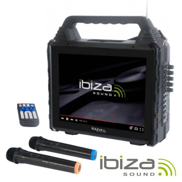 Coluna Amplificada C/ Ecrã USB/BT/SD/AUX IBIZA - (KARAVISION)