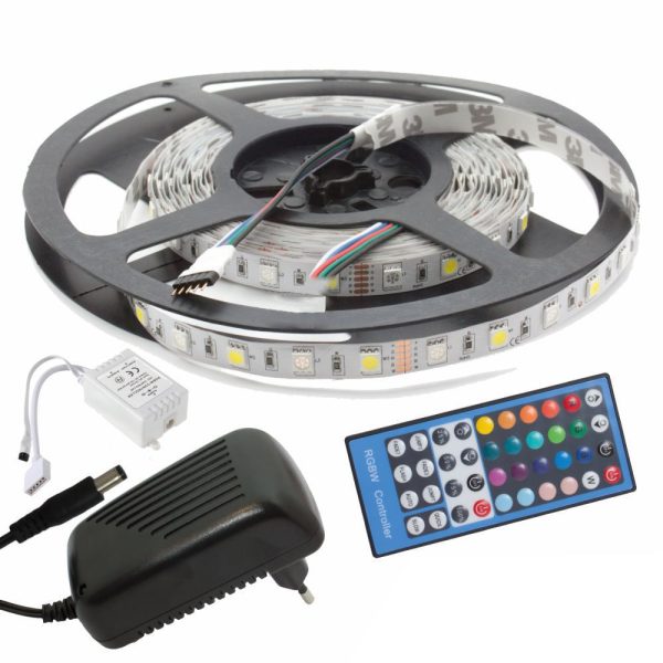 Kit Fita 300 LEDS 5050 12V 5m RGB+W C/Control - (KFL06RGBW60(F))