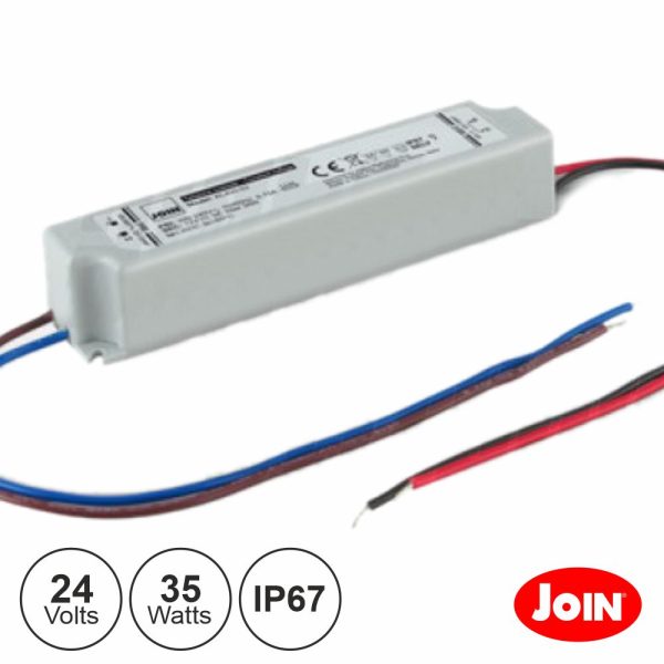 Fonte de Alimentação Estanque 24V 1.5A 35W IP67 JOIN - (KL430-04)