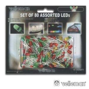 Conjunto De 80 LEDS 3mm-5mm Cores Sortidas - (K/LED1)