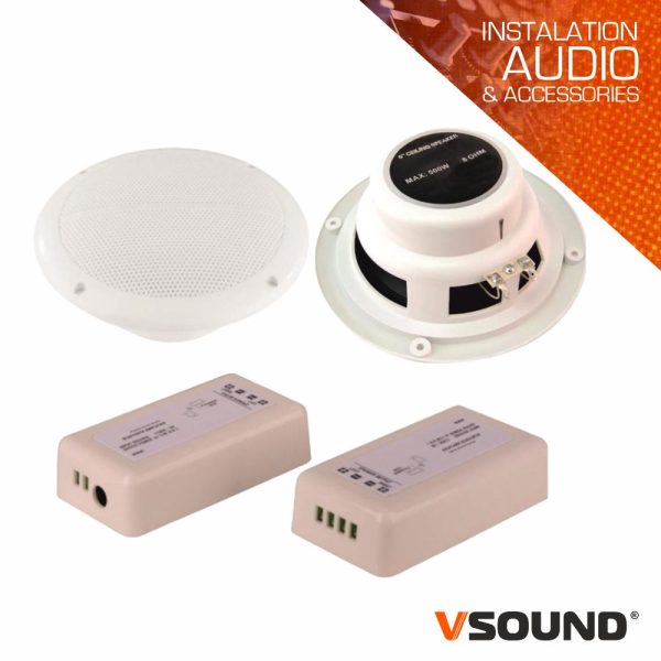 Kit Amplificador 30W Bluetooth/ TWS C/2 Colunas E Cabos VSOU - (KVSPAC30B)