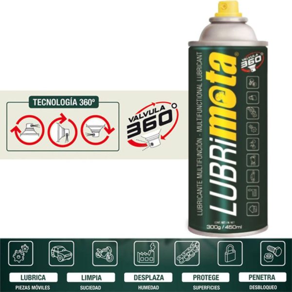 Spray Lubrificante Multifunções 450ml MOTA - (LB450)