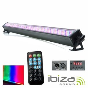 Barra De LEDS C/ Strobe 240 LEDS 10mm RGB DMX IBIZA - (LEDBAR252-RC)