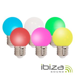 Conjunto 6 Lâmpadas E27 Coloridas P/ Grinalda IBIZA - (LEDSTRING-6BULBS)