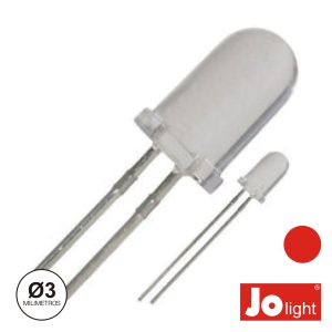 LED 3mm Alto Brilho Vermelho Jolight - (LL0310R)