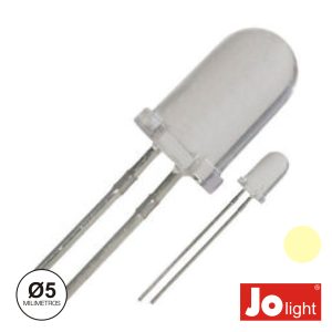 LED 5mm Alto Brilho Branco Quente Jolight - (LL0510WW)