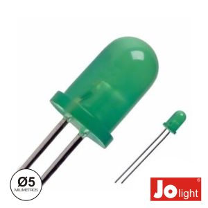 LED 5mm Verde Difuso Intermitente Jolight - (LL0540G-D)