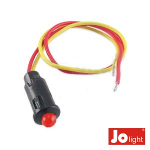 LED 5mm Alto Brilho Vermelho 12V DC C/19cm Cabo Jolight - (LL9010)