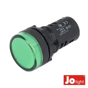 Luz Piloto Redondo De Painel 19.5mm 12V Verde Jolight - (LL9057-4)