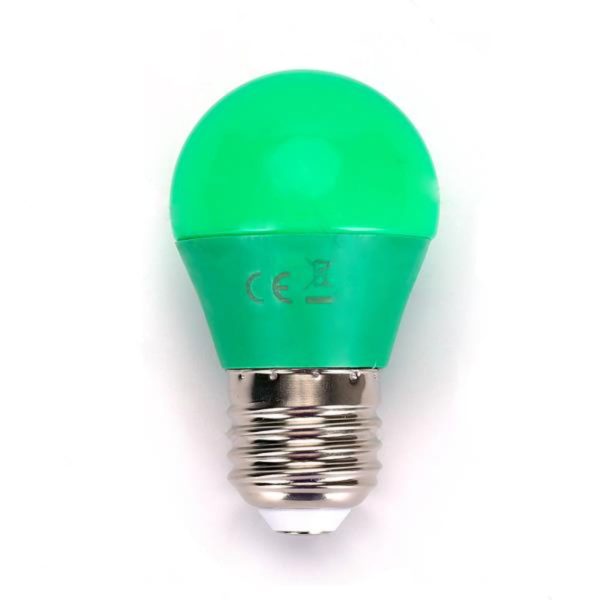 Lâmpada E27 4W= 30W 230V LED Verde - (LLE274GR)