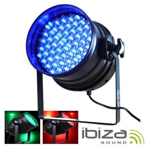 Projetor PAR64 C/ 177 LEDS RGB 5mm DMX 36W IBIZA - (LP64LED-PROMO)