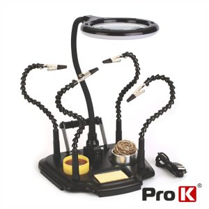 Suporte Articulado C/ Lupa / Pinças / LED e Suporte Solda - (LPC03)