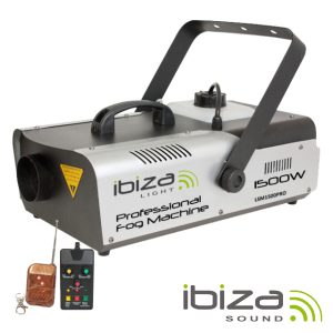 Máquina De Fumos 1500W Controlador/Comando DMX IBIZA - (LSM1500PRO)