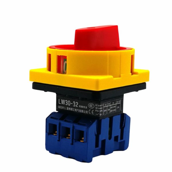 Interruptor Seletor Rotativo 3 Posições Ø22mm 32A - (LW30-32A)