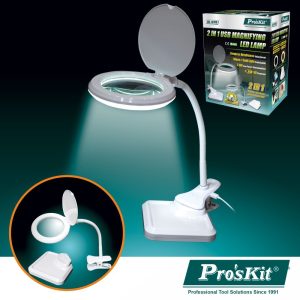 Candeeiro C/ Lupa Secretária 3 Dioptrias 36 LEDS PROSKIT - (MA-1010U)