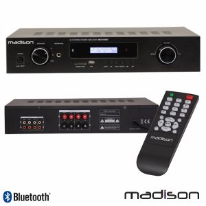 Amplificador Stereo Hifi 2x180W 3 Entradas USB/BT/FM Madison - (MAD1400BT-BK)