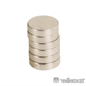 Conjunto 6 Ímanes Redondos Ø12mm VELLEMAN - (MAGNET6)