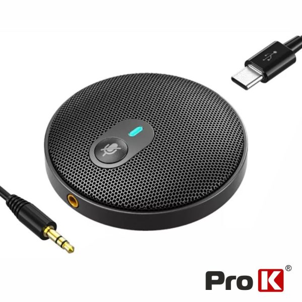 Microfone Omnidireccional de Conferência C/ Cabo USB-C PROK - (MIC-CONF-01)