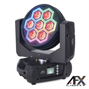 Moving Head 7x12W RGB DMX Mic AFX - (MOVING-CLUB-KALEDO)