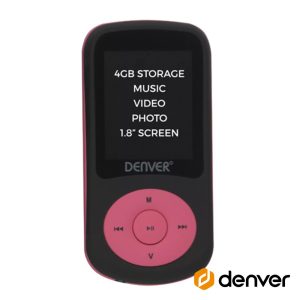 Leitor Mp4 4GB Rosa DENVER - (MPG-4094NRPINK)