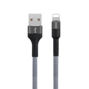 Cabo USB-A 2.0 2A Macho / Lightning Cinzento 1m - (MXUC01-L1-GY)