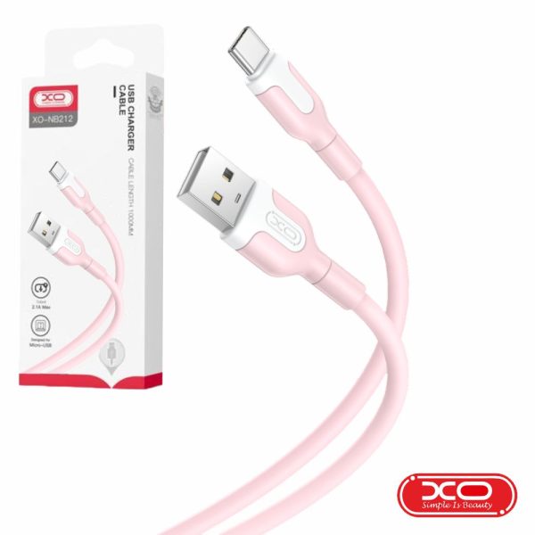 Cabo USB-A 2.0 Macho / USB-C 2.1A 1m Rosa XO - (NB212-USBC/PK)