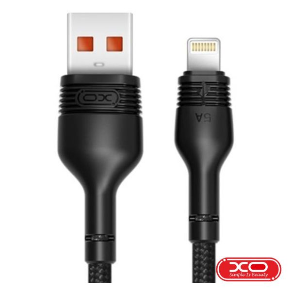 Cabo USB-A 2.0 Macho / Lightning 8P Fast Charge 5A 1M XO - (NB55/USBL/BK)