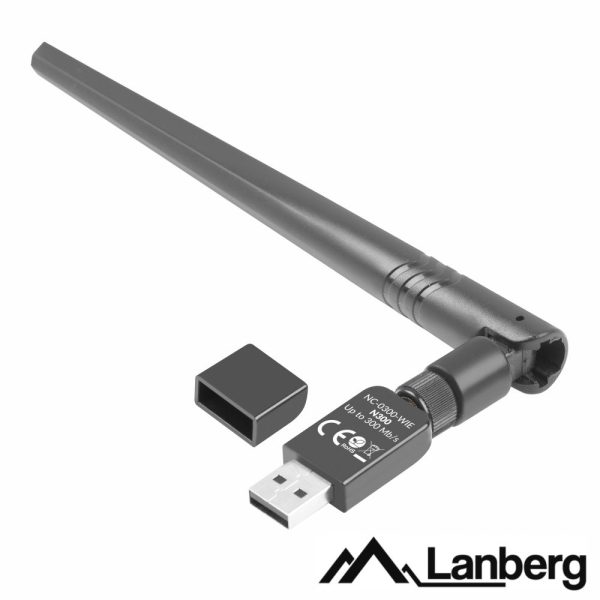 Adaptador USB Wifi Lan 802.11b/G/N 300mbps Wps LANBERG - (NC-0300-WIE)