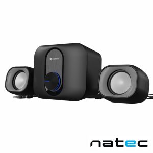 Conjunto 2 Colunas PC 2.1 6W Jack + Subwoofer 5W NATEC - (NGL-2111)