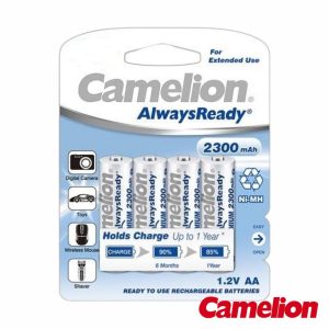 Bateria Ni-Mh AA AlwaysReady 1.2V 2300mAh 4xBlister CAMELION - (NH-AA2300ARBP4)