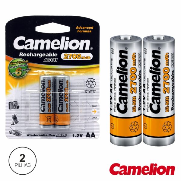 Bateria Ni-Mh AA 1.2V 2700ma 2x Blister CAMELION - (NH-AA2700BP2)