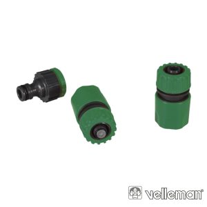 Conjunto de 3 Adaptadores P/ Mangueira VELLEMAN - (ONE-G1019)