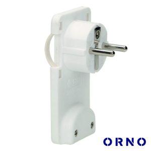 Ficha Schuko Macho C/ Terra Anel Extração 220V Branco ORNO - (OR-AE-1311/W)