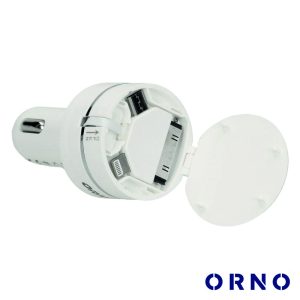 Adaptador Isqueiro USB-A/MicroUSB/Lightning 8p ORNO - (OR-AE-1390)