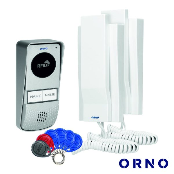 Campainha C/ 2 Intercomunicadores E Sensor RFID ORNO - (OR-DOM-AT-930/W)