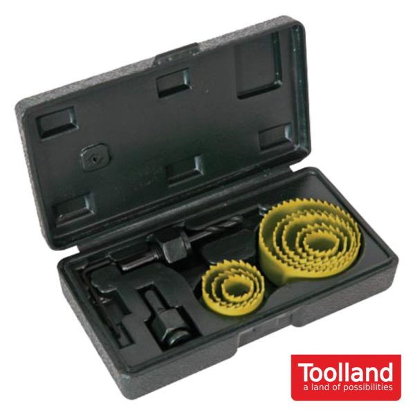 Conjunto De 8 Serras Craneanas C/ Broca Piloto TOOLLAND - (P1016)