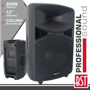 Coluna Bi-Amplificada Pro 12" 800Wmáx Abs BST - (P12DSP)