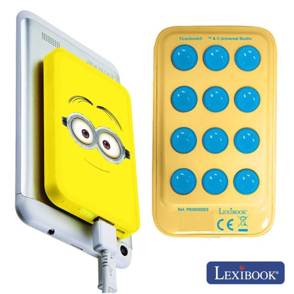 PoWerbank 4000ma C/ Cabo USB E Ventosas Minions Lexibook - (PB2600DES)