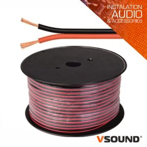 Cabo Coluna 2x0.50mm Preto/Vermelho Paralelo VSOUND - (PCC050V)