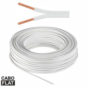 Cabo Coluna 2x1.50mm Branco Flat - (PCC150BF/50)